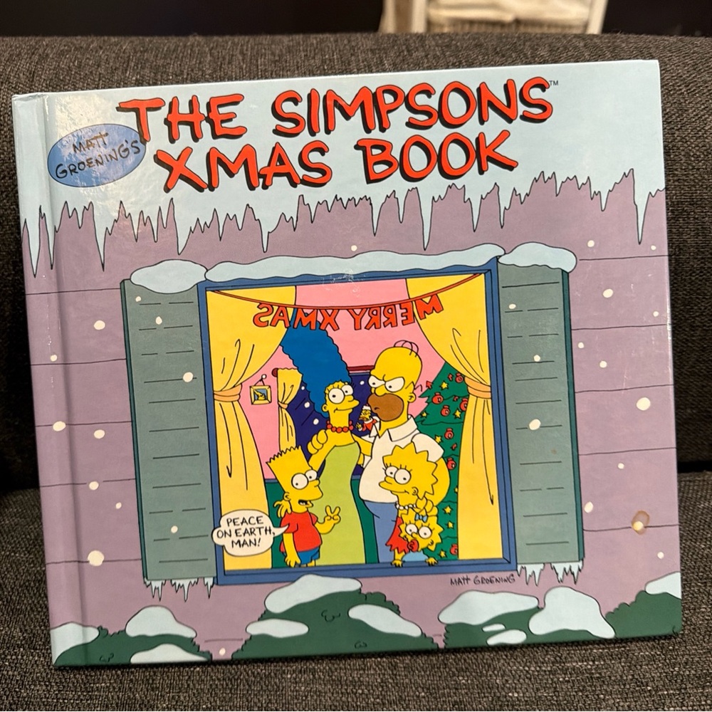 The Simpsons Xmas Book Hardcover Matt Groening Christmas Holiday Gift Like New